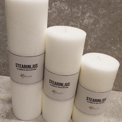 Vitt blockljus 15 cm 70mm från Yvelis