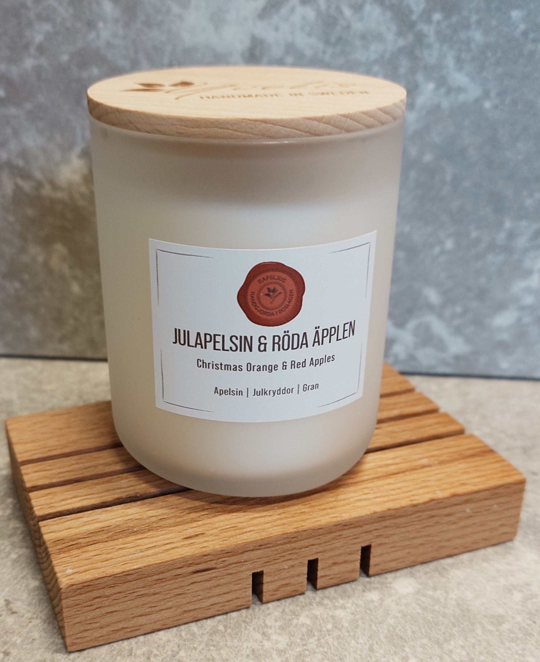 Doftljus Julapelsin & Röda Äpplen från Yvelis - Stora