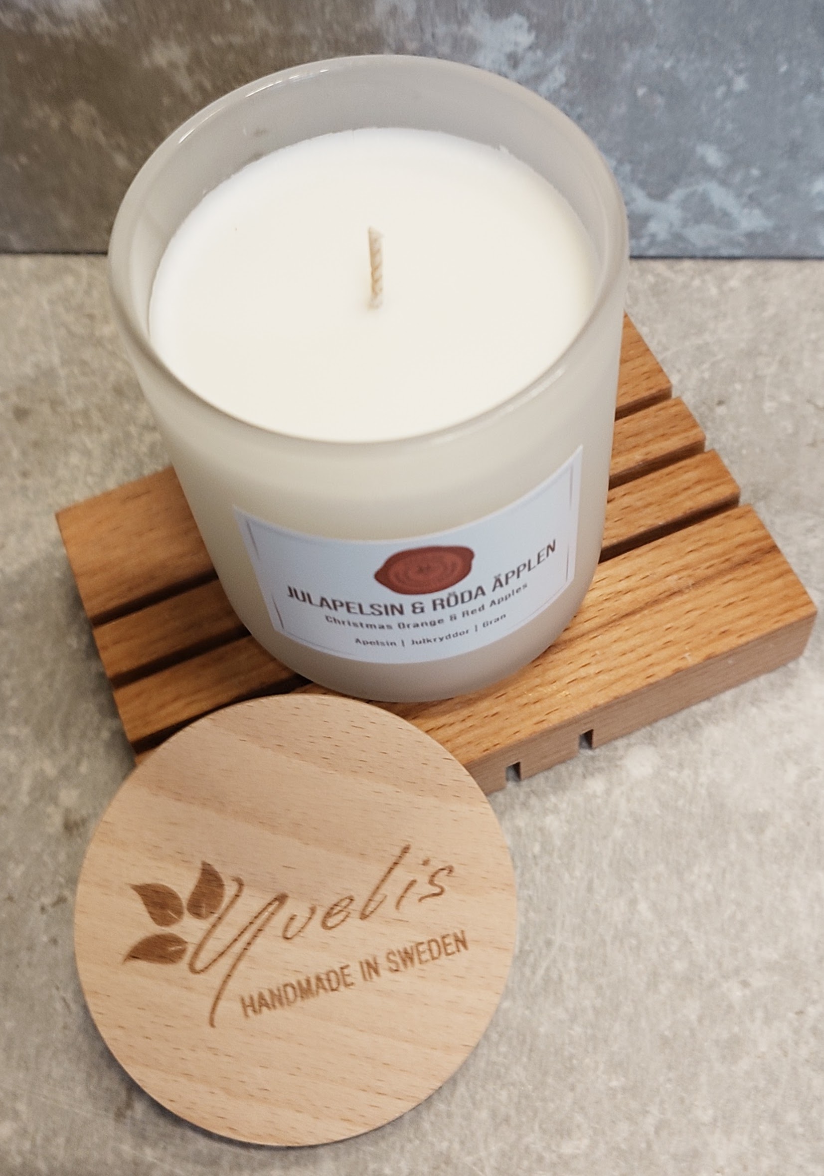 Doftljus Julapelsin & Röda Äpplen från Yvelis - Stora - Bild 3