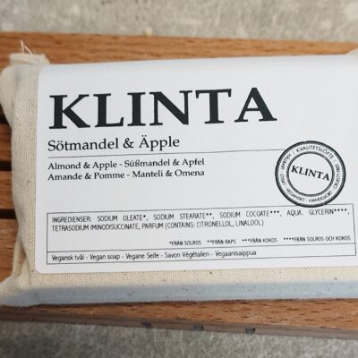 Ekologisk Vegantvål med Sötmandel & Äpple från Klinta 100g