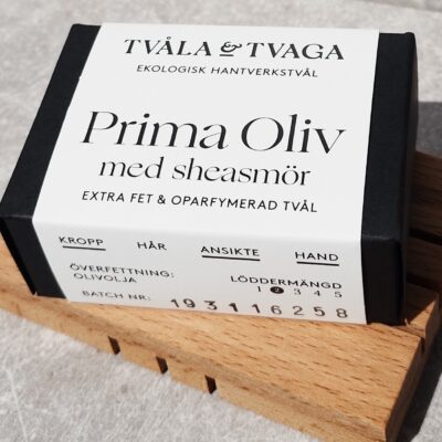 Ekologisk Tvål & Schampobar Prima Oliv med Sheasmör från Tvåla & Tvaga - 120g