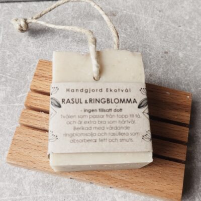 Ekotvål & Schampobar Rausl & Ringblomma med Rep Doftfri från Malin i Ratan 170g