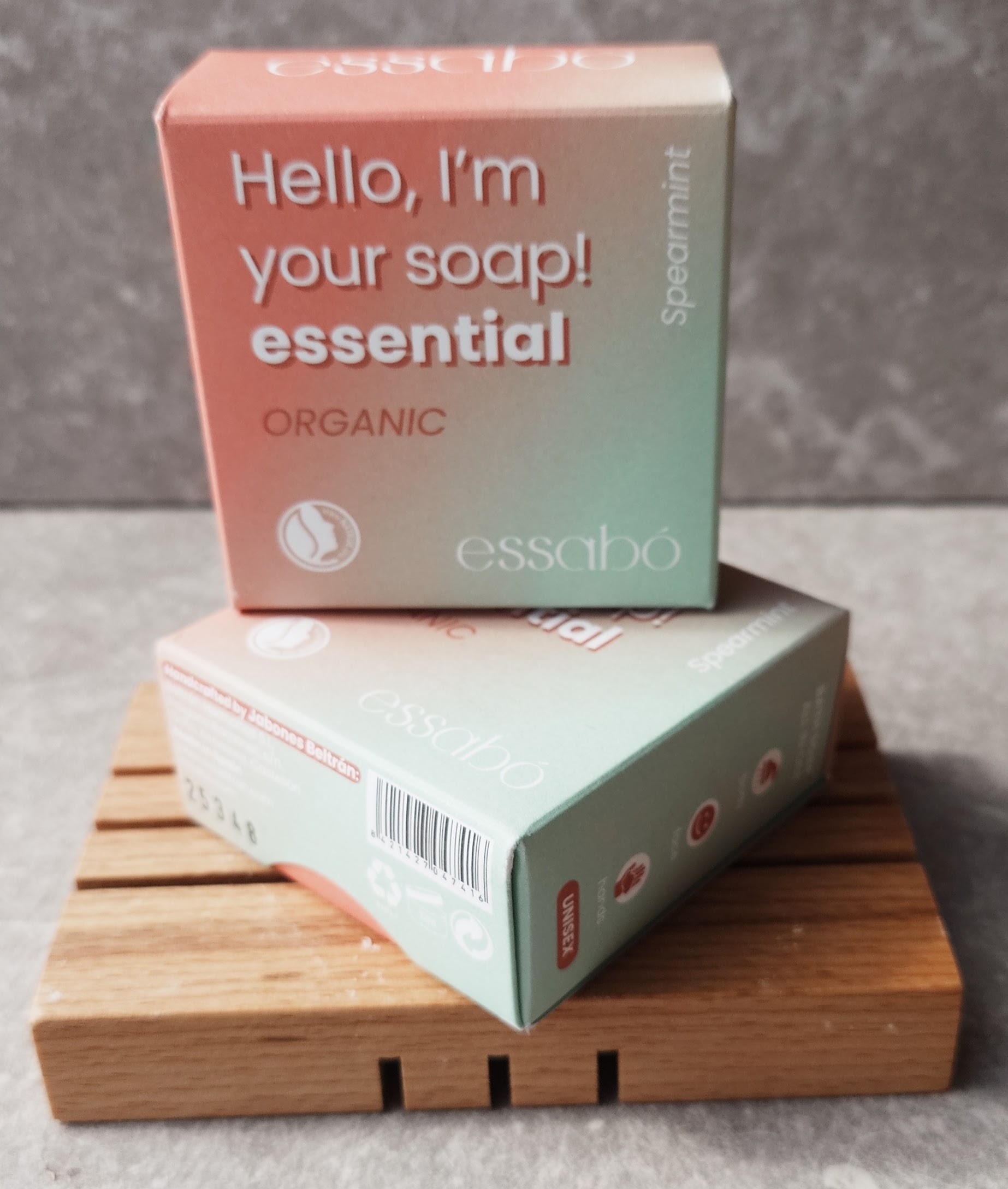 Ekologisktvål - Essential med Spearmint från Essabó Spanien - 120g - Bild 4