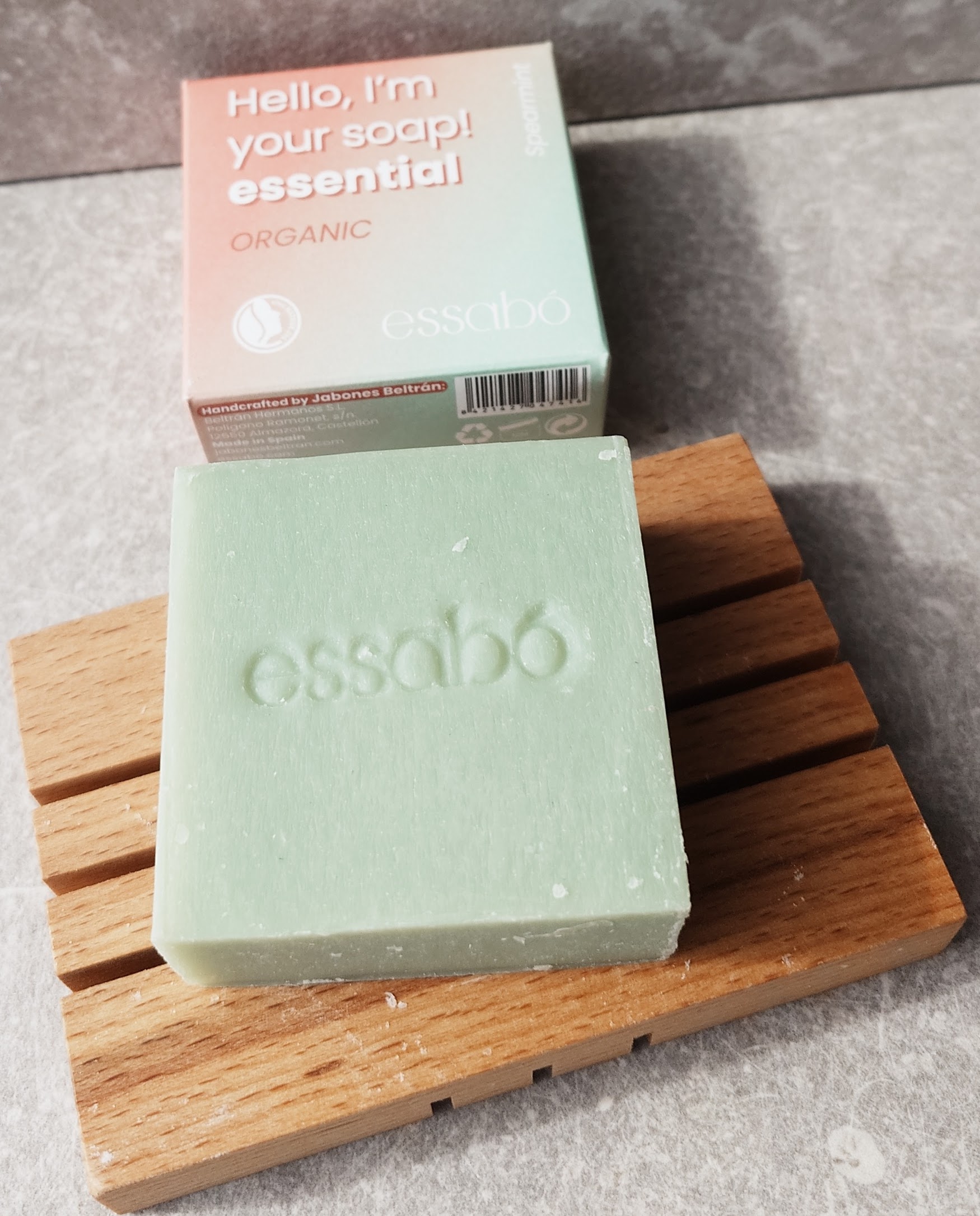 Ekologisktvål - Essential med Spearmint från Essabó Spanien - 120g