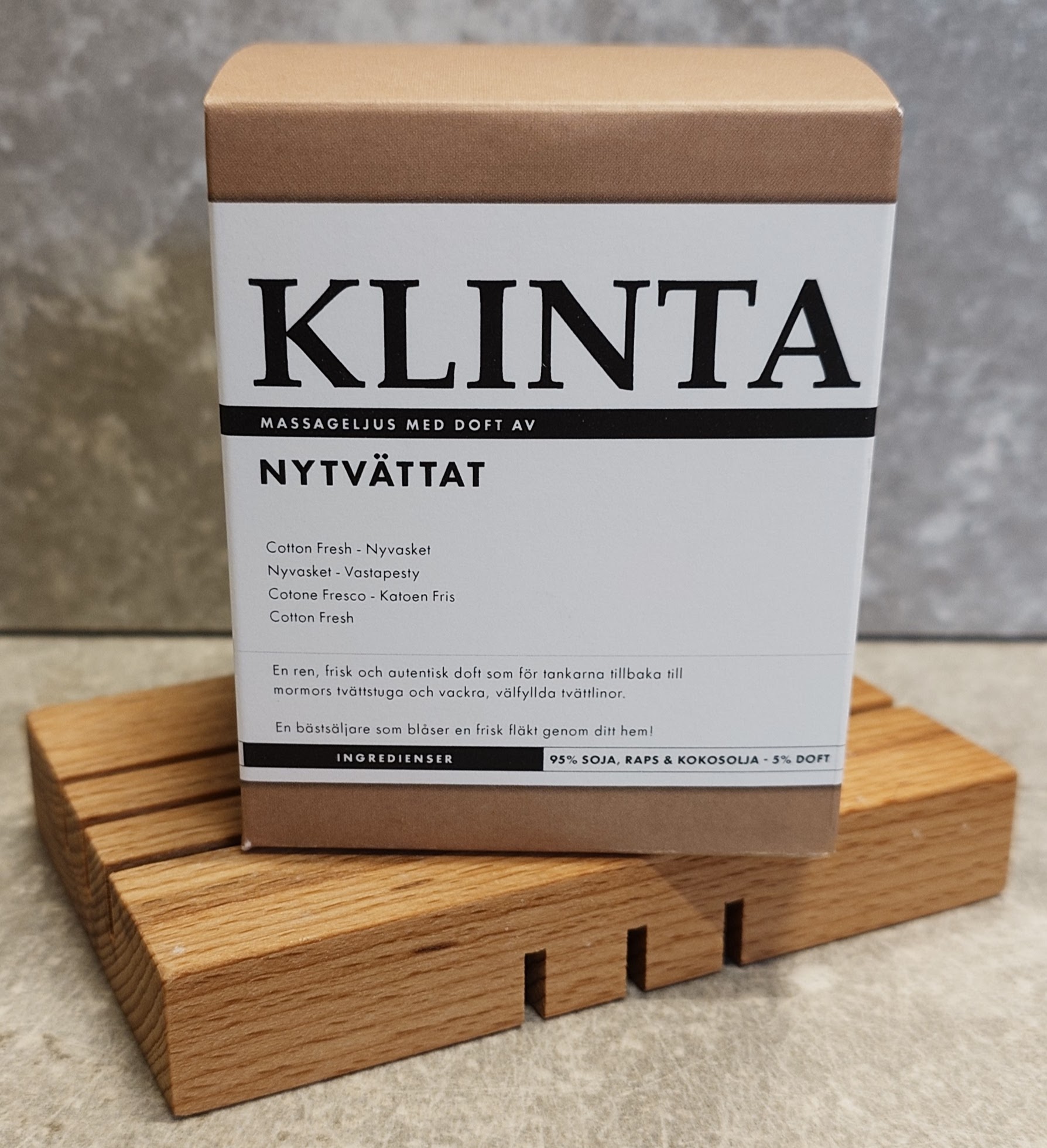 Ekologiskt Doftljus Nytvättat från Klinta