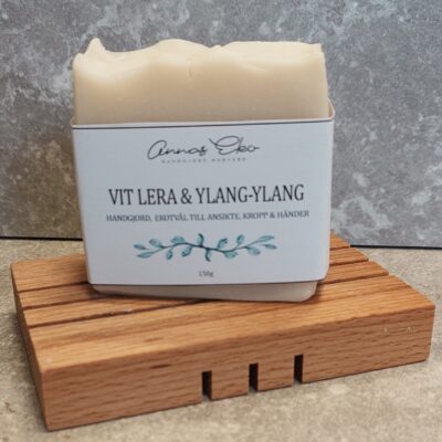 Annas Eko Handgjord Tvål - Vit Lera & Ylang-Ylang 150g