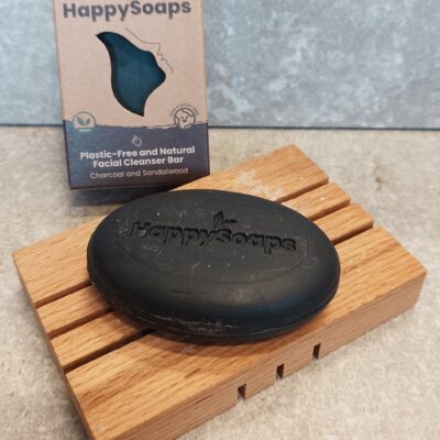 Ansiktstvål Charcoal & Sandalwood från Happy Soaps 70 g