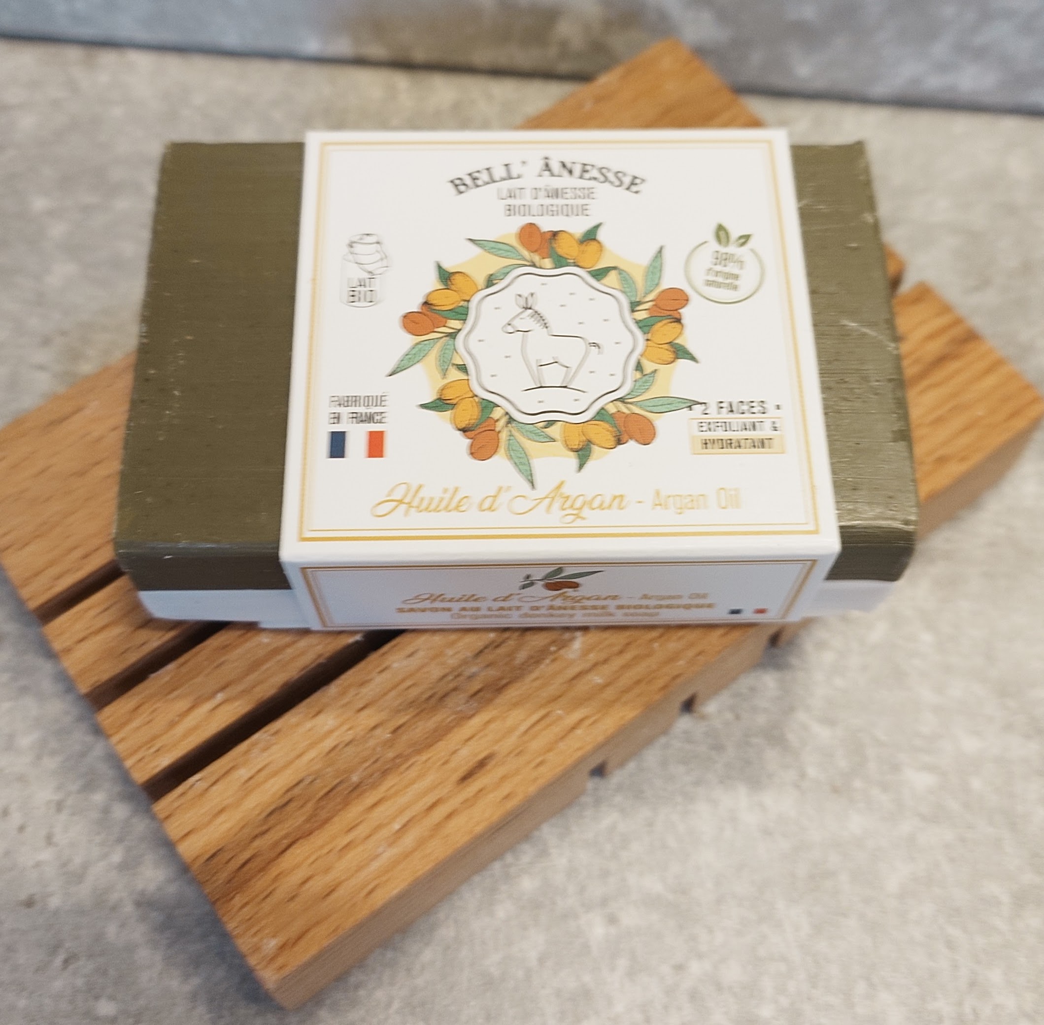 Marseille Fast Tvål med Åsnemjölk och Arganolja 125g