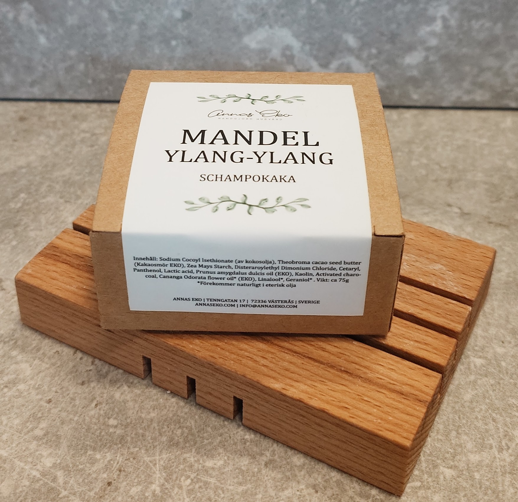 Schampokaka Mandel & Ylang Ylang från Annas Eko- 75 g - Bild 4