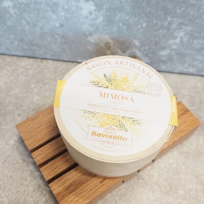 Fast Ekologisk Tvål i Ask 100g - Mimosa från Maître Savonitto